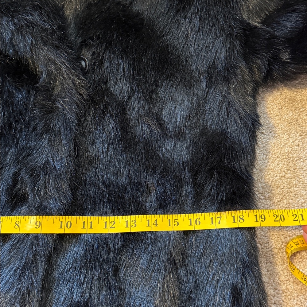 Vintage Rampage Black Faux Fur Coat Size Medium - Picture 12 of 13